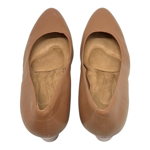 Sofft Parisa Tan Light Brown Leather Block Heel Casual Comfort Pumps Women’s 11 - Picture 9 of 16